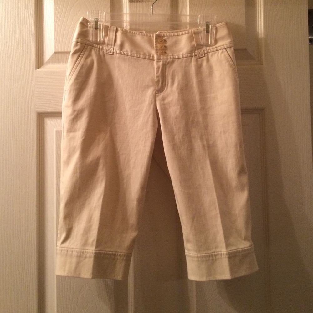 Banana Republic cream long shorts